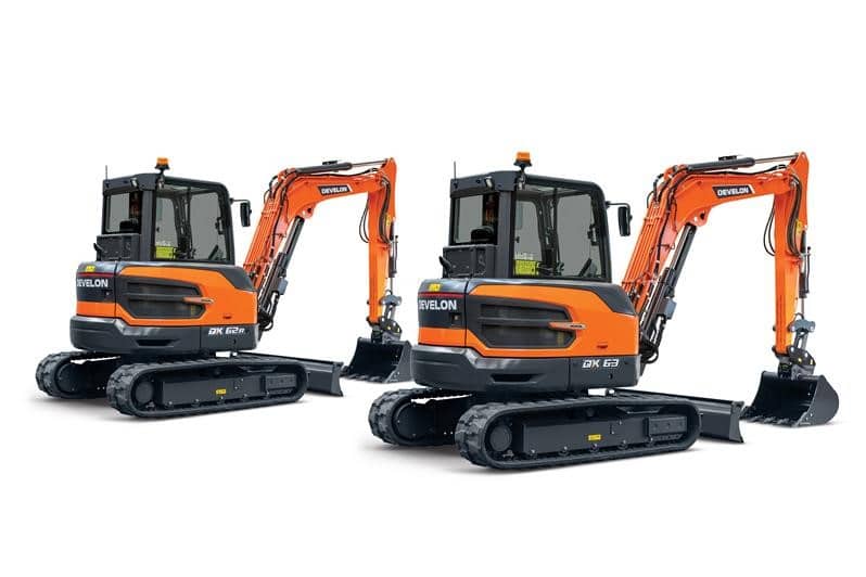Develon’s DX62R-7 and DX63-7 Mini Excavators