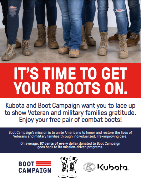 Kubota's giveaway prize