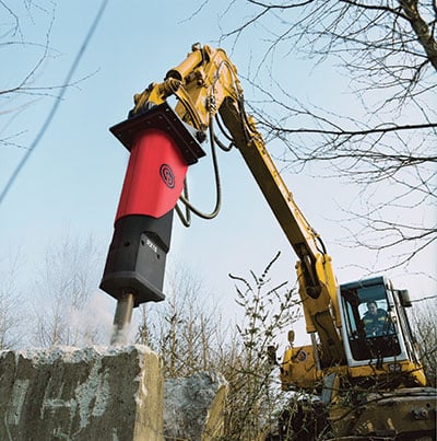 Mismatching size and weight between a breaker and a carrier is guaranteed to cause a ton of problems.
